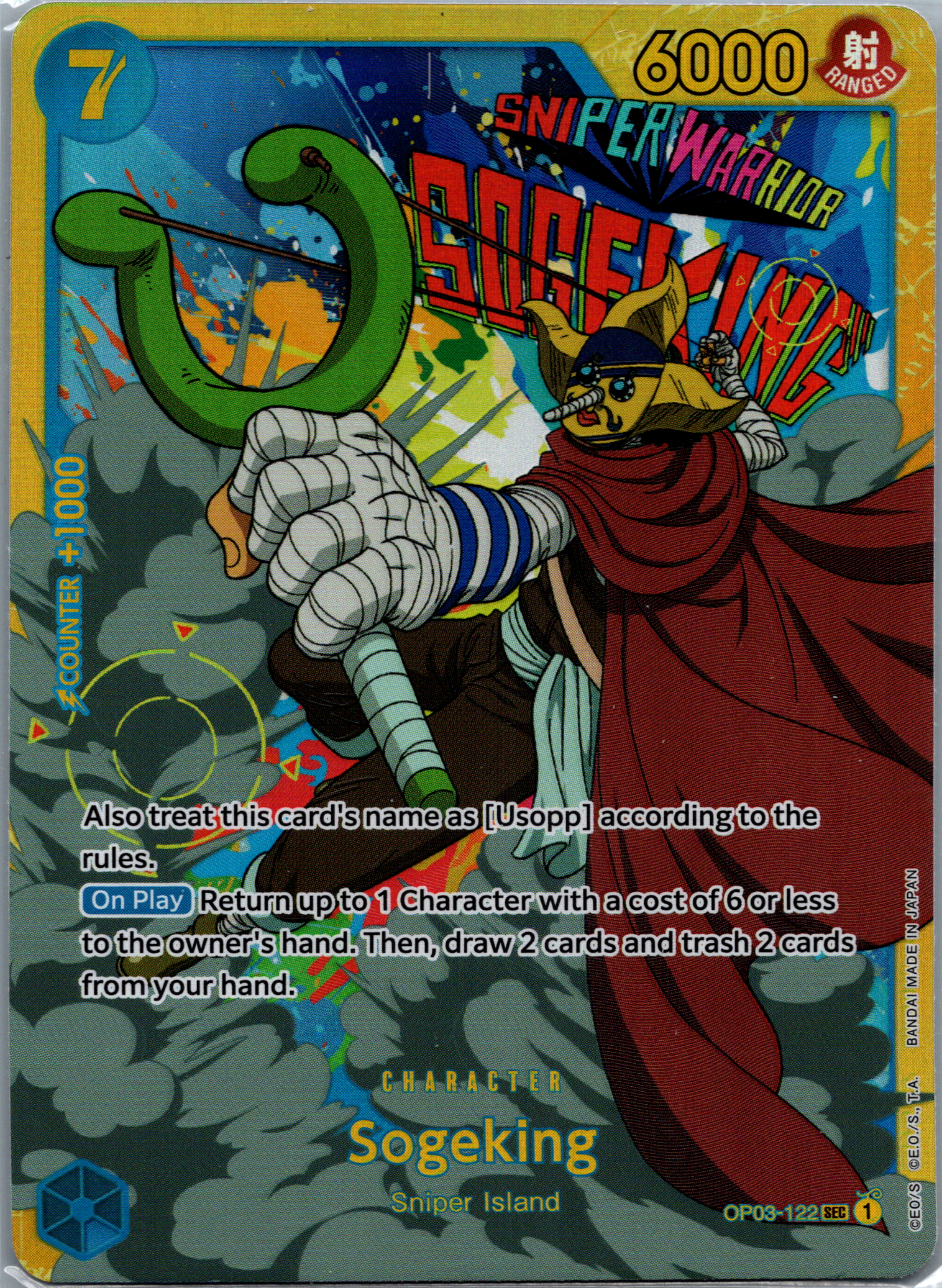Sogeking (OP03-122) (Alternate Art) NM image 0