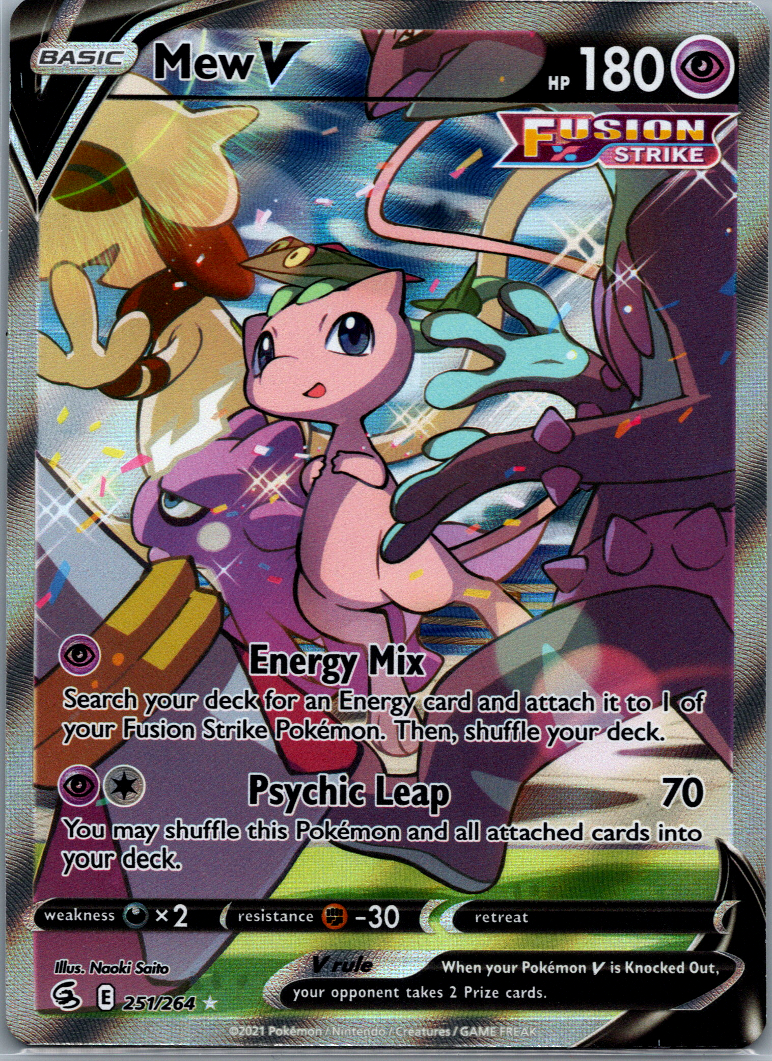 Mew V (251/264) (Alternate Full Art) NM image 0