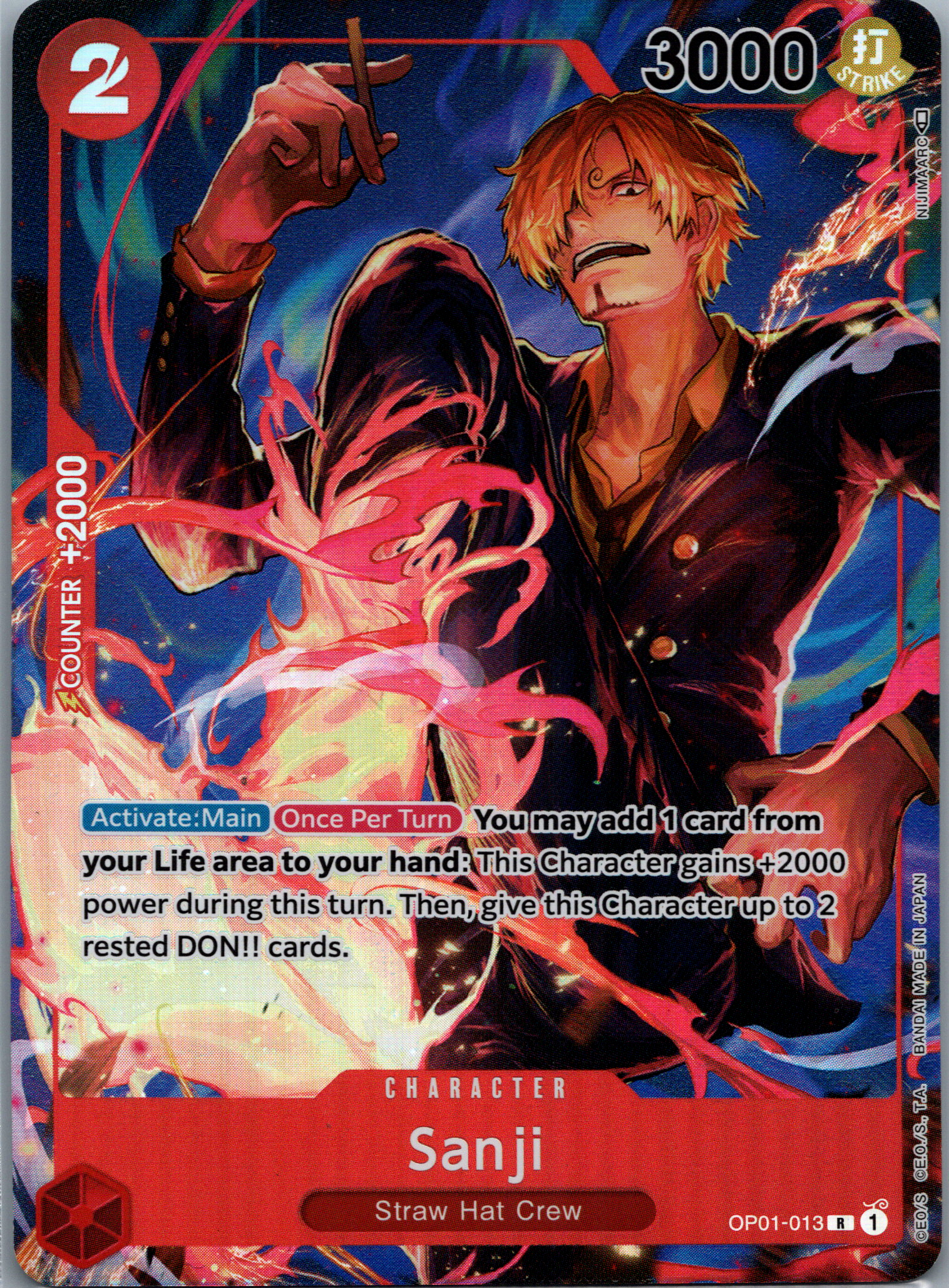 Sanji (OP01-013) (Alternate Art) NM image 0