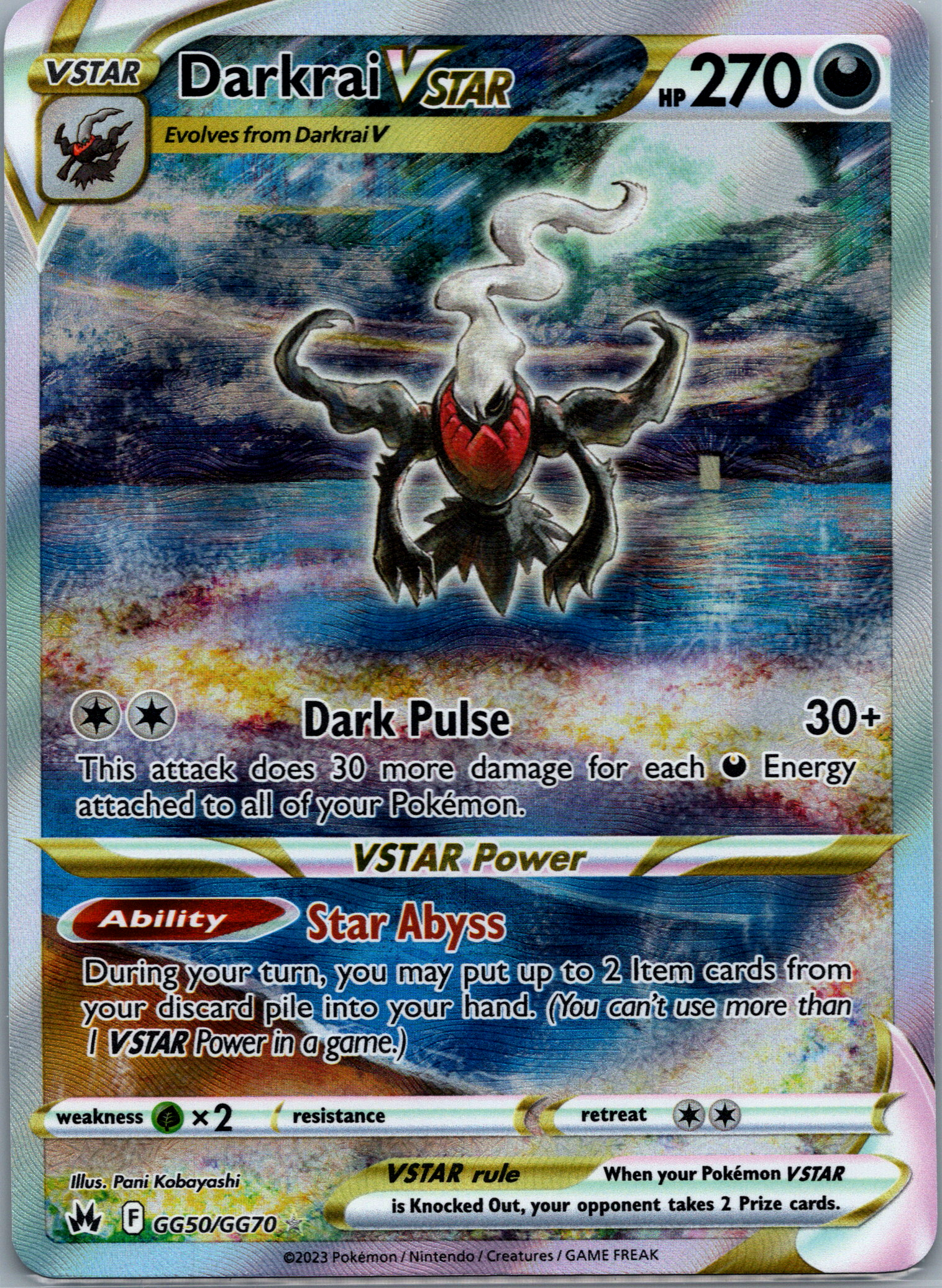 Darkrai VSTAR (GG50/GG70) NM image 0