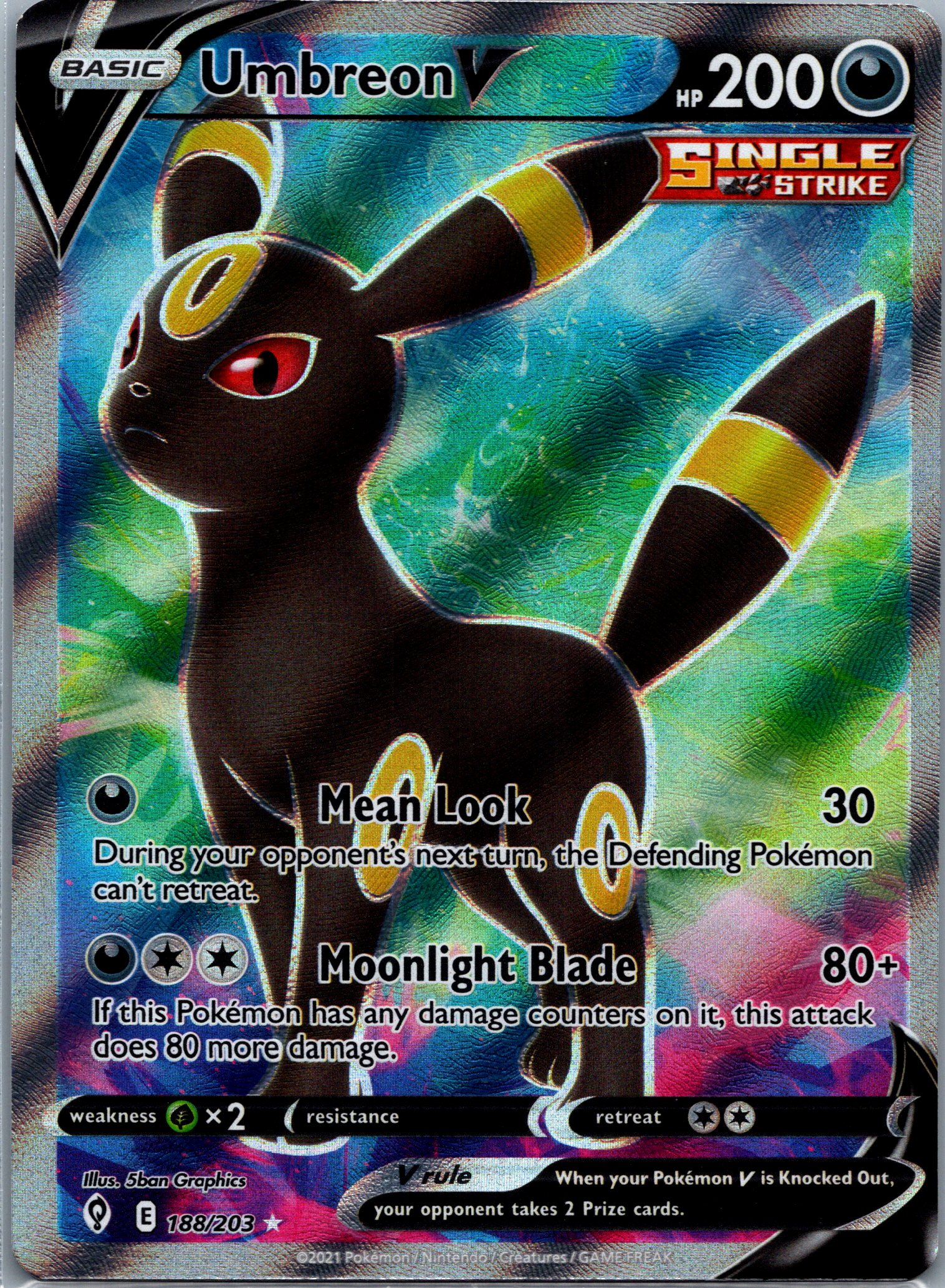 Umbreon V (188/203) (Full Art) NM image 0