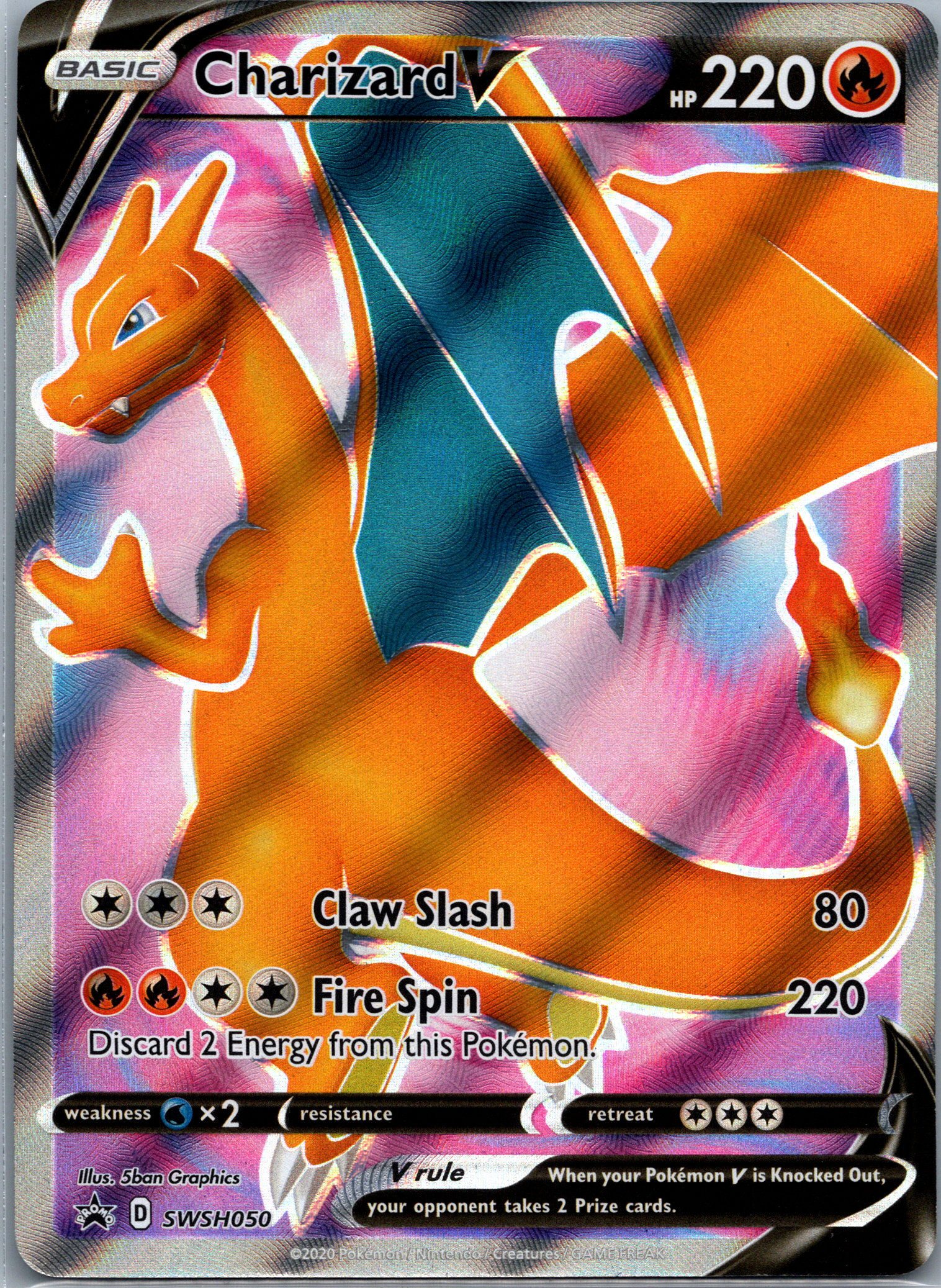 Charizard V (SWSH050) NM image 0