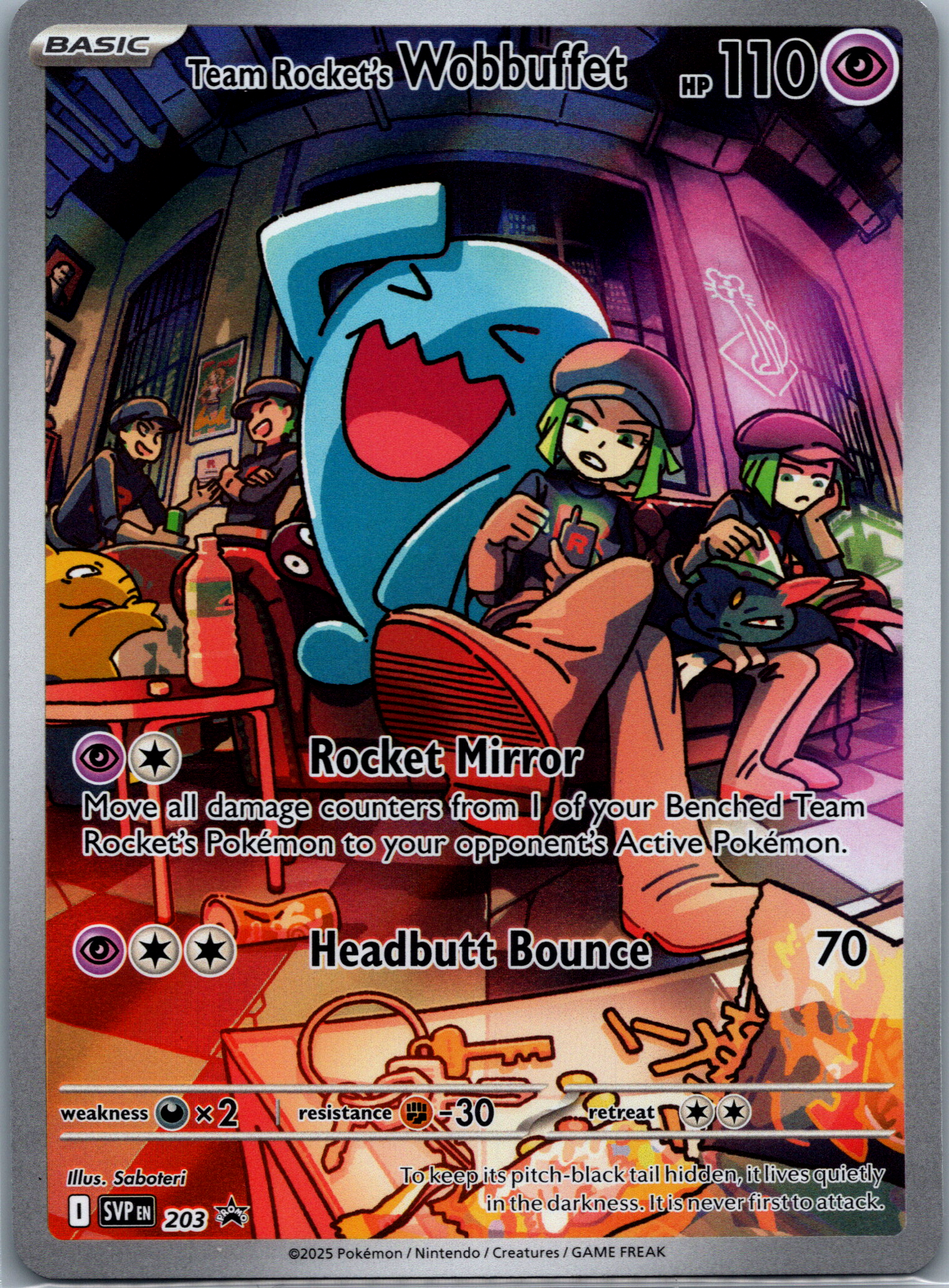 Team Rocket's Wobbuffet (203) (Sv Promo) NM image 0