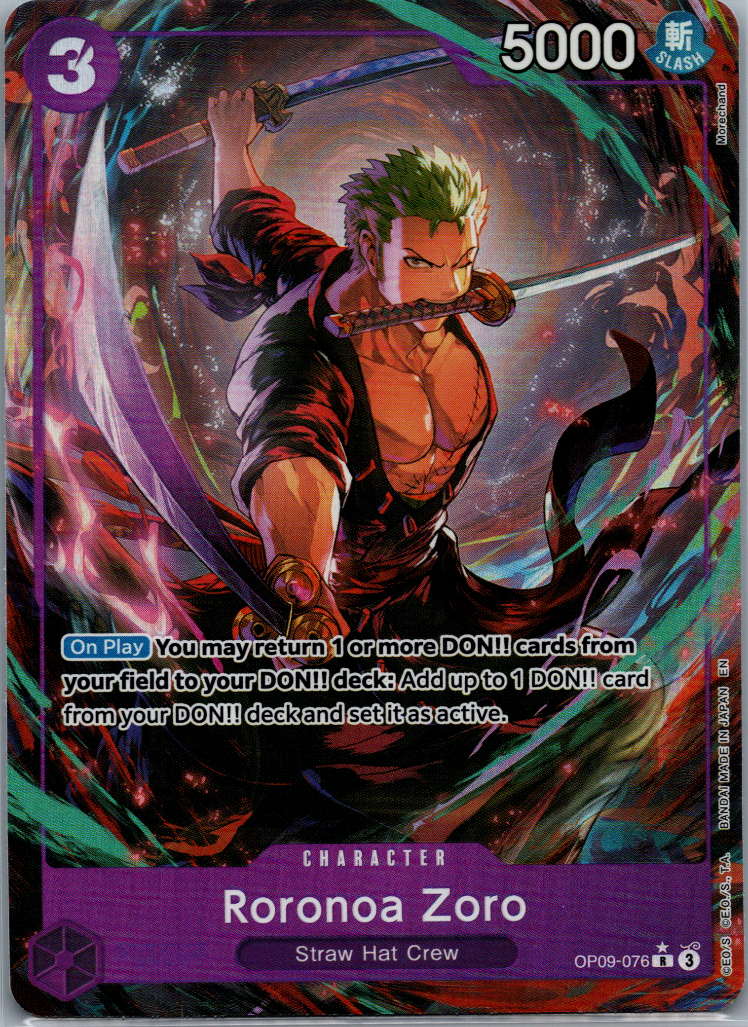 Roronoa Zoro  (OP09-076) (Alternate Art) NM image 0