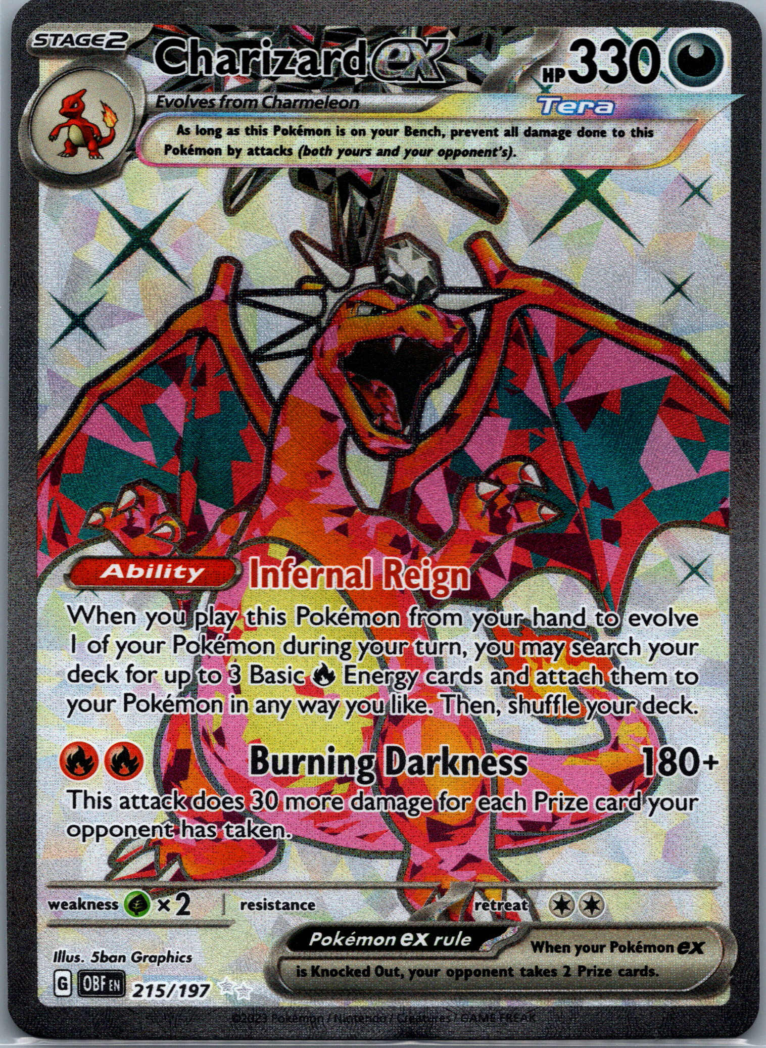 Charizard ex (215/197) NM image 0