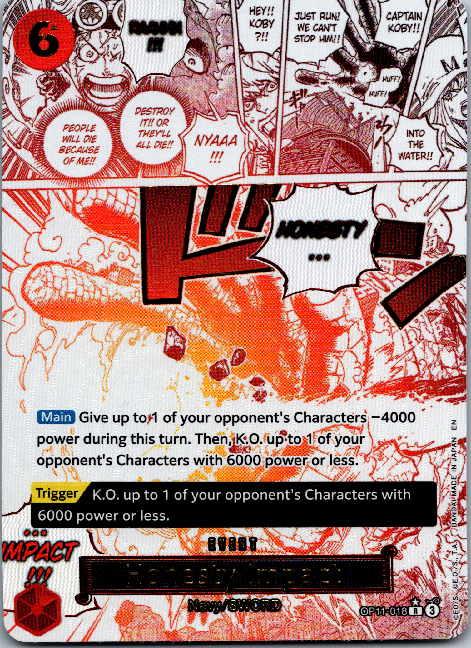 Honesty Impact (OP11-018) (Alternate Art) NM image 0